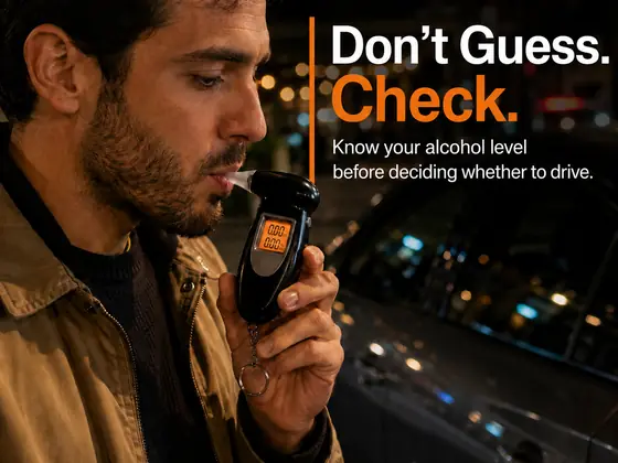 Official SoberBreath lifestyle image encouraging checking instead of guessing